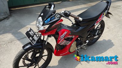 Jual Satria FU Tahun 2012 bulan 6 Merah hitam - Motor