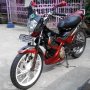 Jual satria fu 150 built up th 2005 Merah hitam