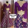 Baju Gamis Pesta Sari India Renda Emas FS1129