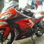 Jual ninja 250fi abs 2013 orange+aksesoris