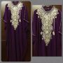 Kaftan Payet Ungu Tua 