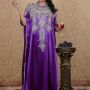 Kaftan Sateen Natali Full Swaroski Import Purple