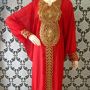 Kaftan Bordir Jasmine merah