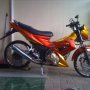 Jual satria fu 2008 merah marun banyak bonus