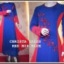 Christa dress red mix blue