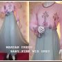 Wardah dress, Baby Pink Mix grey