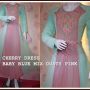 CHERRY DRESS BABY BLUE MIX DUSTY PINK