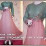 Wardah dress baby turqoise mix dusty pink