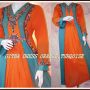 GITHA DRESS ORANGE TURQOISE