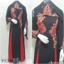 dress with shawl ff200 hitam