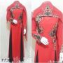 dress with shawl ff200 merah