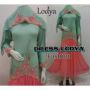 LODYA Dress Green Baby Peach