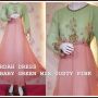 Wardah dress BABY GREEN mix dusty pink