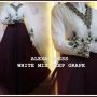 Alexa dress white mix deep grape