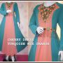 CHERRY DRESS TURQOISE MIX ORANGE