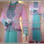 Inayah dress, Baby pink mix turqoise