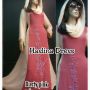 haslina dress dusty pink mix cream 