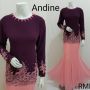 Kurung Andine Maroon Baby Peach