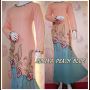 HURIYA DRESS PEACH BLUE