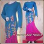 HURIYA DRESS BLUE FUCSHIA