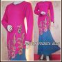 HURIYA DRESS FUCSHIA BLUE