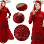 kurung Azizah Red