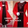 CHERRY DRESS RED MIX BLACK