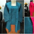 Kebaya Kutu Baru Tafeta Tosca & Pink Fanta