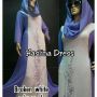 haslina dress broken white mix purple 