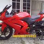 Jual kawasaki ninja 250 r karbu 2012 merah mulus