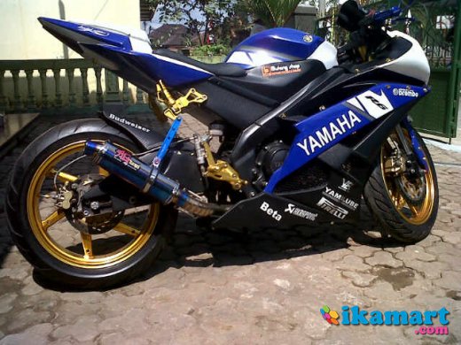 Jual yamaha vixion  2009 biru  modif  R6 Motor