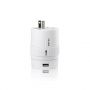 Twist International Travel Power Adapter + 1 USB