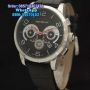 MONTBLANC Chronograph Leather Silver Black