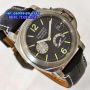 Luminor Panerai Automatic Power Reserve Titanium Leather Black Silver