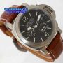 Luminor Panerai Automatic Power Reserve Titanium Leather Brown Silver