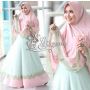 gamis syar'i RENDA BABY PINK