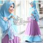 gamis syar'i RENDA BIRU UNGLAV