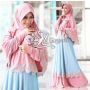 gamis syar'i RENDA PINK BIRMU