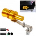 Gold Exhaust Fake Turbo Whistler Pipe Sound Muffler Size L 2.0 - 2.4 - Golden