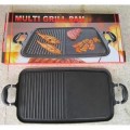 Multi Grill Pan Alat Panggang Daging Steak Ikan Bahan Baja Tebal Harga Murah