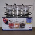 OX 325 Condiment Jar Oxone Tempat Saus Selai Bumbu Garam Gula Wadah Kaca Harvest