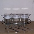 OX 325 Condiment Jar Oxone Tempat Saus Selai Bumbu Garam Gula Wadah Kaca Harvest