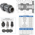 pvc ball check valve spears ansi 4inch,true union 2000 industrial socket thread