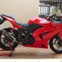 Jual Kawasaki Ninja 250R Merah Mulus KM Dikit Branded Parts n250