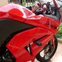 Jual Kawasaki Ninja 250R Merah Mulus KM Dikit Branded Parts n250