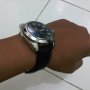 Jual leather watch alexandre cristie harga miring second