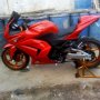 Jual Kawasaki Ninja 250R Merah 2011 bulan 8 Full Modif Tangerang