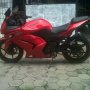 Jual ninja 250 merah thn 2010 bln 4, harga 39.5jt nego aluss