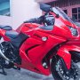 JUAL NINJA 250 MERAH 2010 MODIF SIMPEL