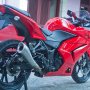 JUAL NINJA 250 MERAH 2010 MODIF SIMPEL